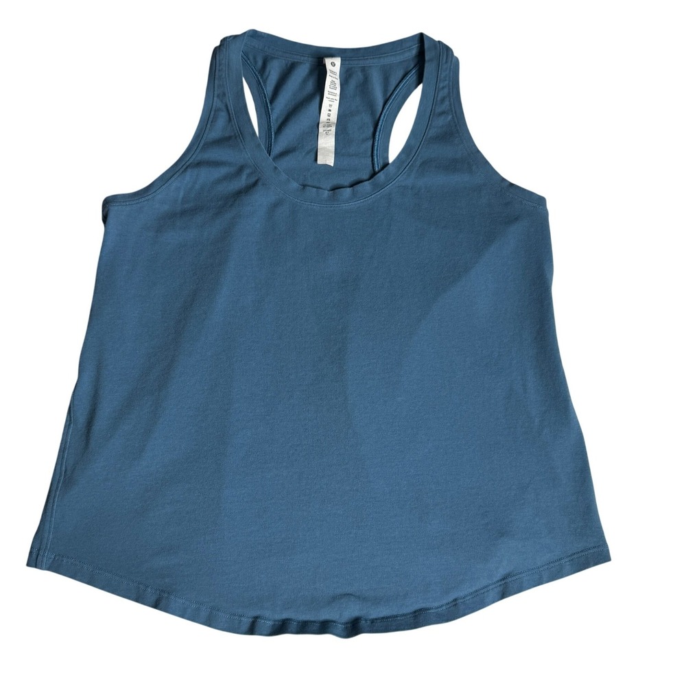 Lululemon Love Tank Top Pima Cotton Racerback Athletic Shirt Blue Womens Size 6
